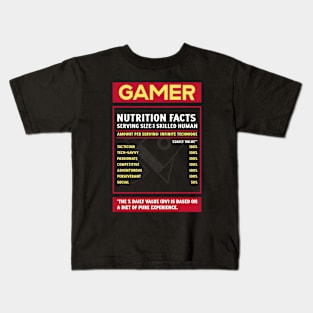 Gamer Nutrition Facts Kids T-Shirt